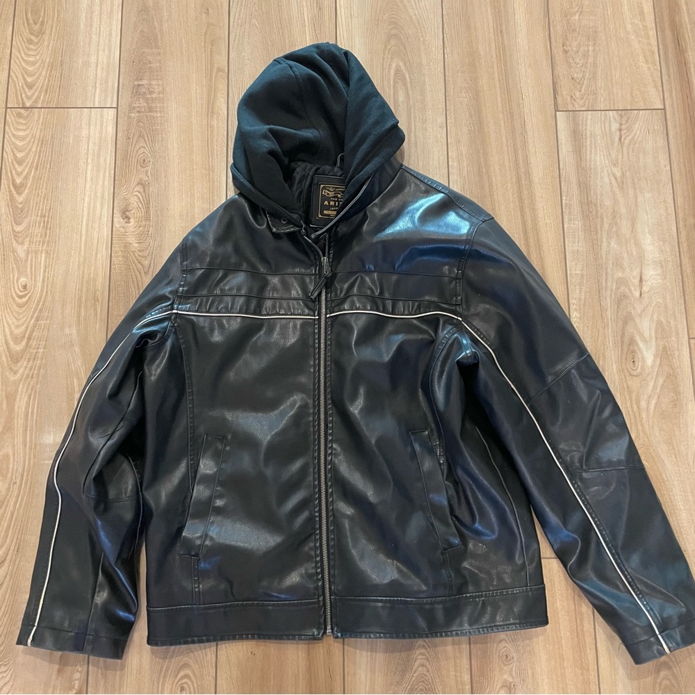 Arizona Men’s Faux Leather Bomber Jacket